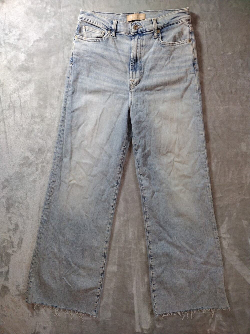 7 for All Mankind Jo Jean Womens 30 Luxe Vintage Ultra High Rise Cropped Retro
